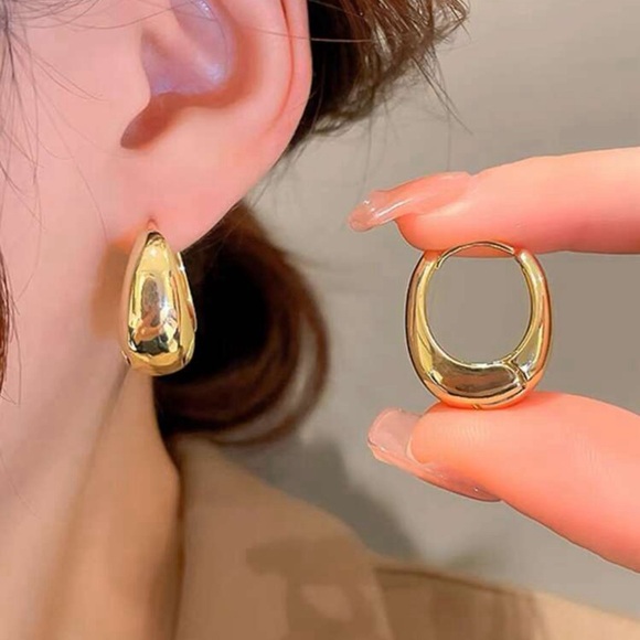 French Style Personality Vintage Minimalist Daily Women’s Copper Earrings - Picture 3 of 4